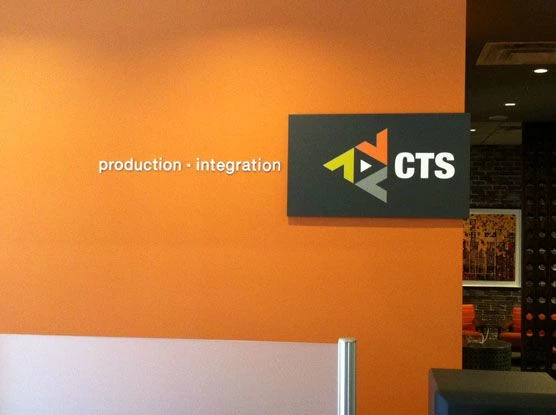 CTS Audio dimensional lettering reception sign